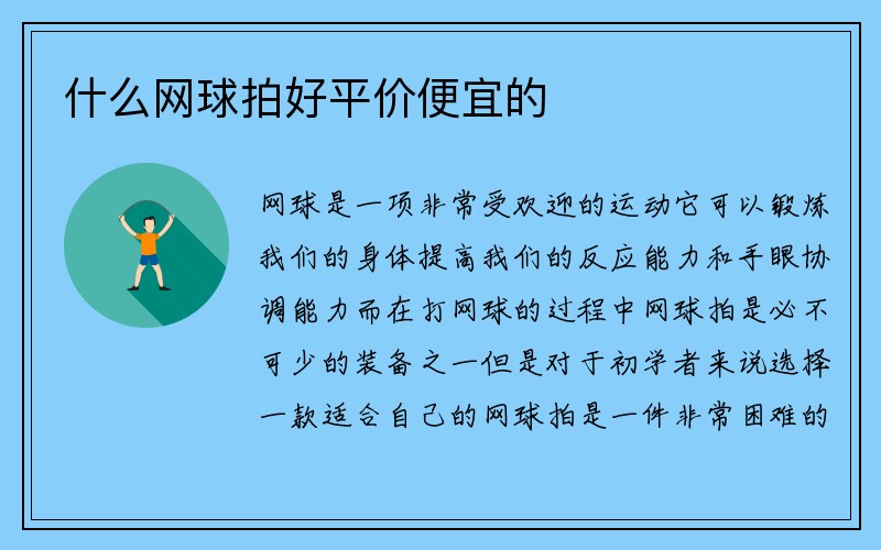 什么网球拍好平价便宜的